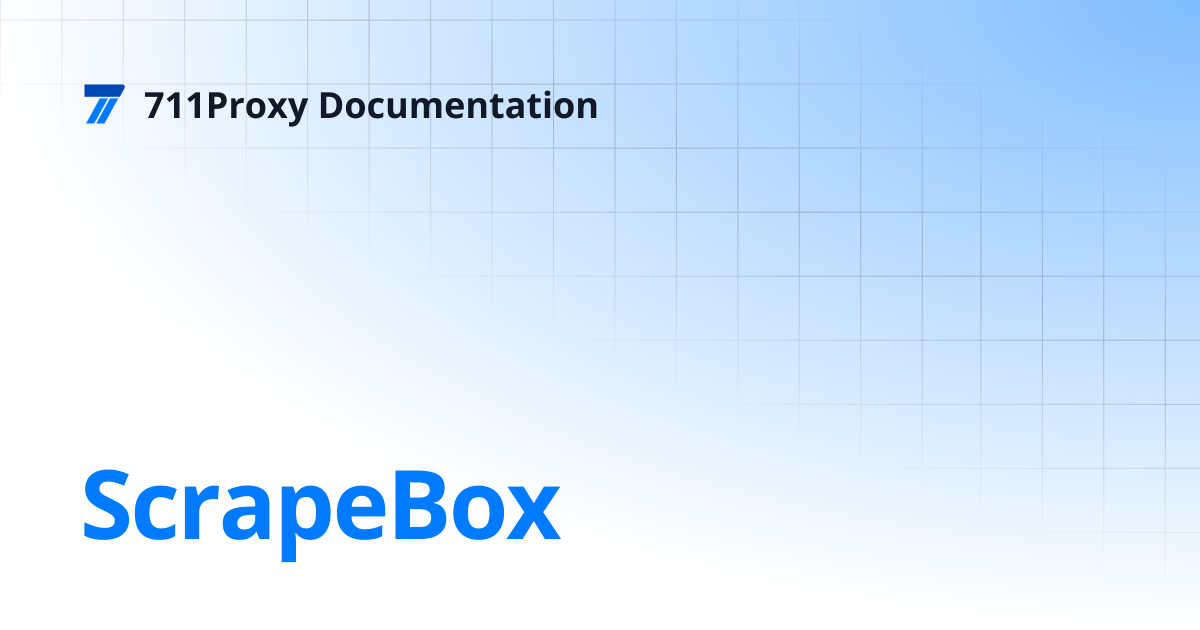 ScrapeBox | 711Proxy Documentation